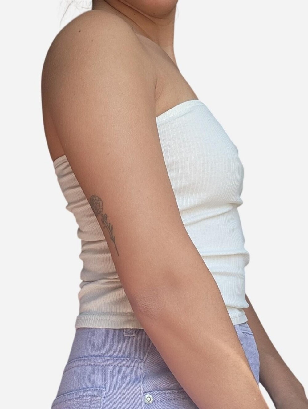 Cotton Ribbed Tube Top - Picture 2 of 8